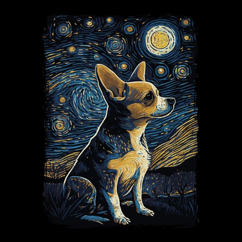 Chihuahua Starry Night