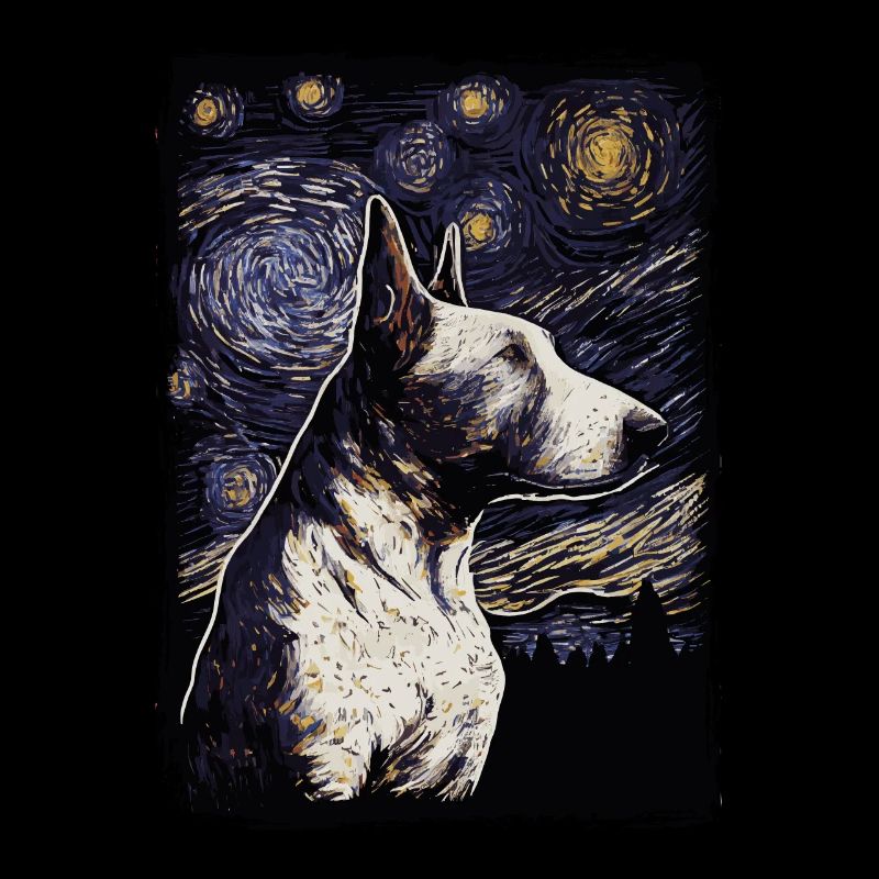 Bullterrier Starry Night