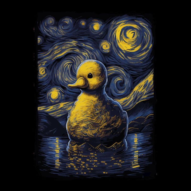 Rubber Duck Starry Night