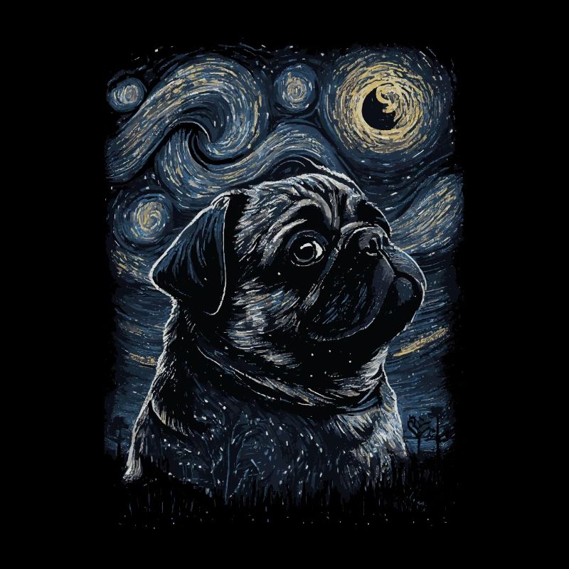 Mops Starry Night