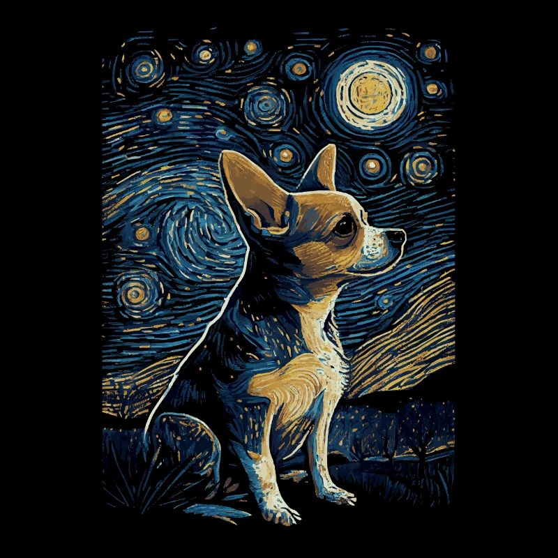 Chihuahua Starry Night