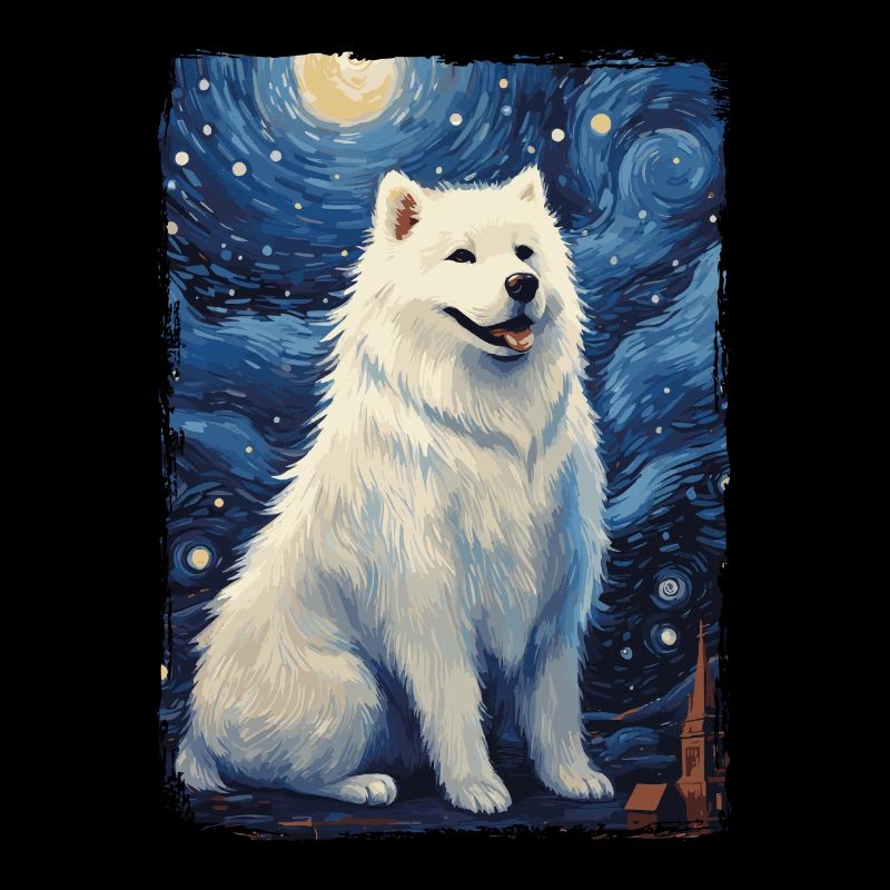 Samoyed Starry Night