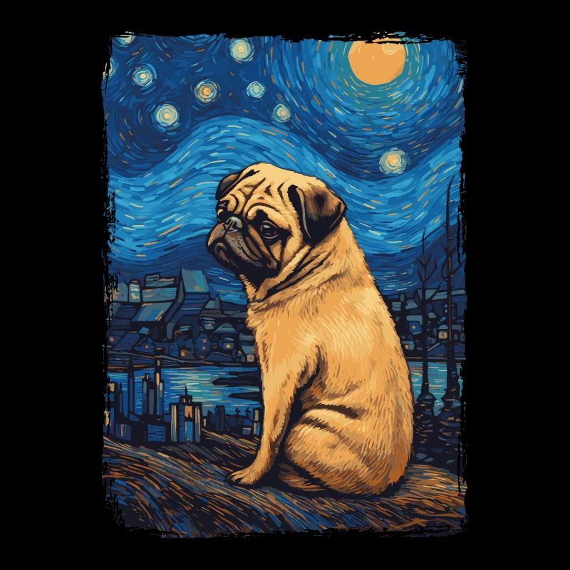 Mops Starry Night