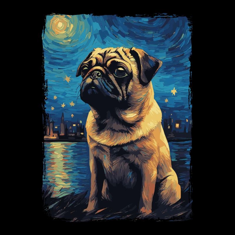 Mops Starry Night