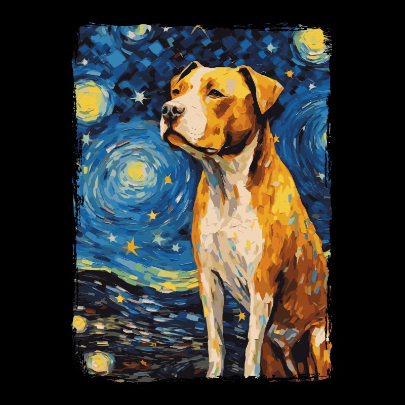 Pitbull Chien Nuit Étoilée