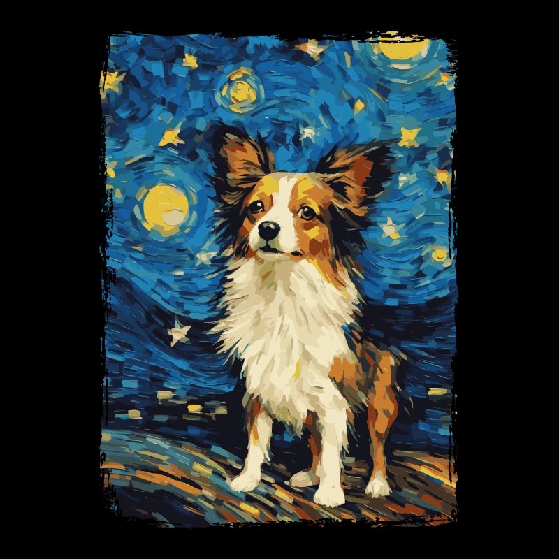 Papillon Chien Nuit Étoilée