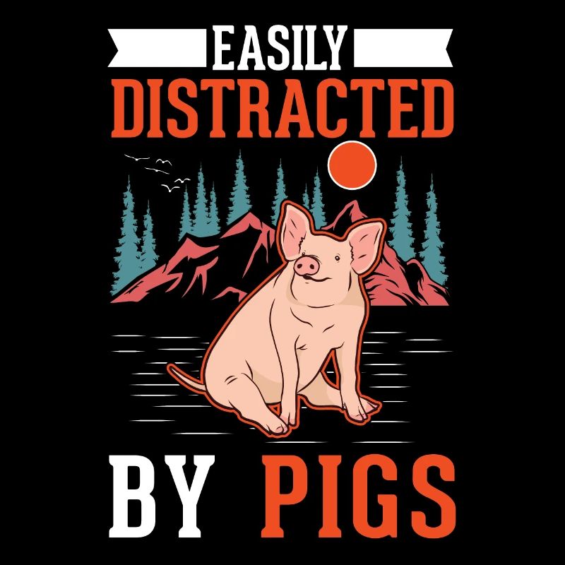 Facilement distrait par les cochons Fermier Cochons