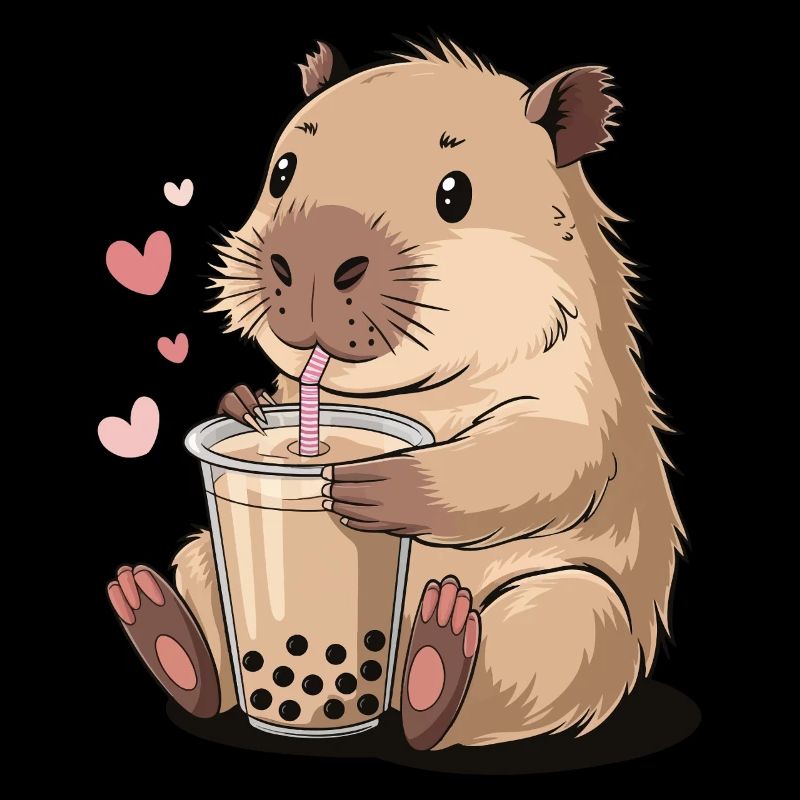 Mignon cochon d’Inde Bubble Tea Sweet