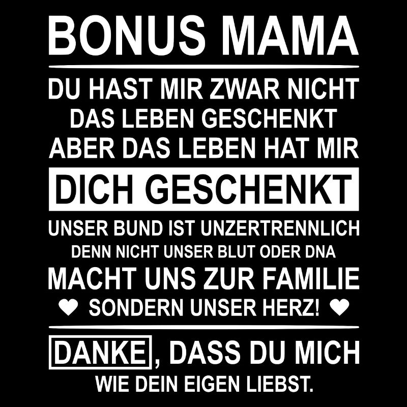 Bonus Mama Stiefmutter Ersatzmutter Geschenk