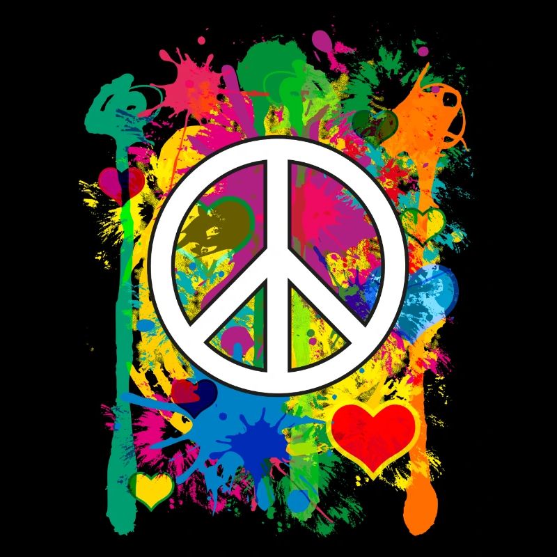 04 Peace bunte Herzen Fabspritzer