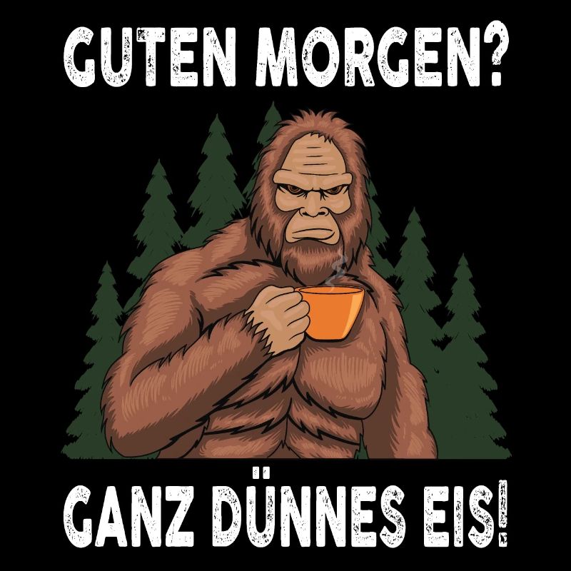 Guten Morgen - Ganz dünnes Eis Spruch Kaffee