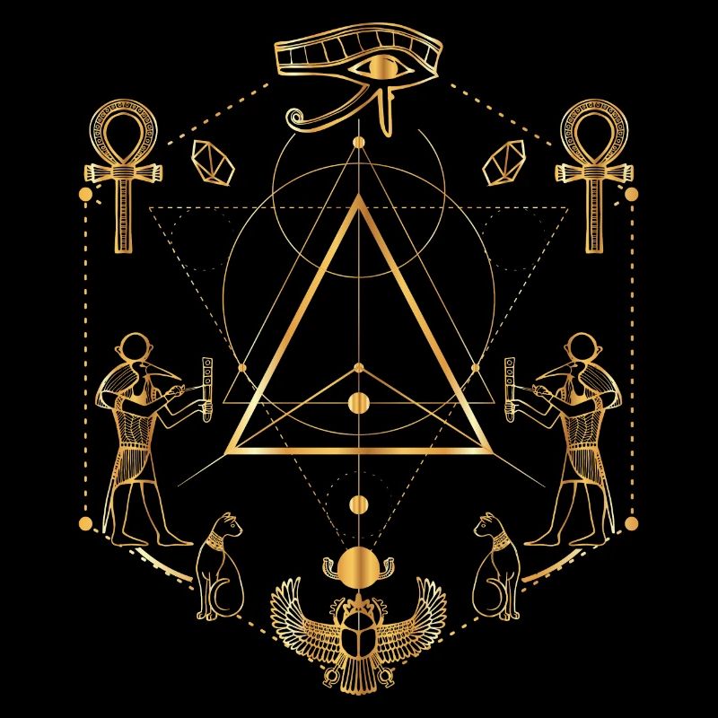 Ancient Egyptian Sacred Geometry Mystical Design