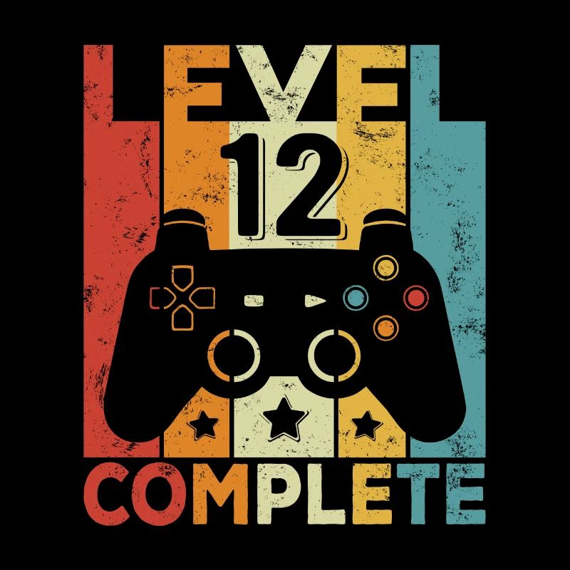 Level 12 Complete 12 Geburtstag Junge Mädchen