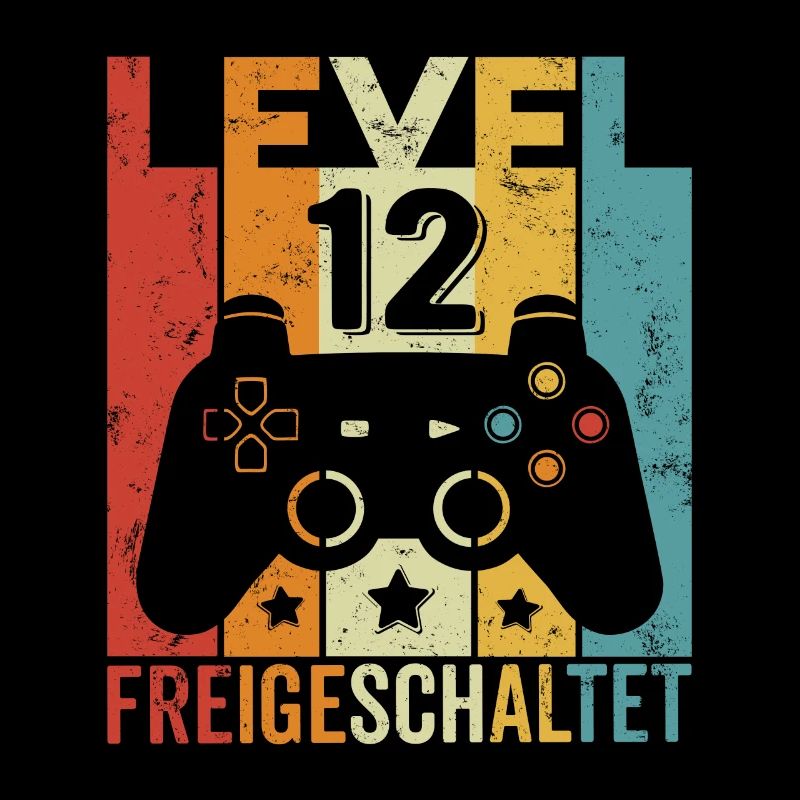 Level 12 Freigeschaltet Geburtstag Junge Mädchen