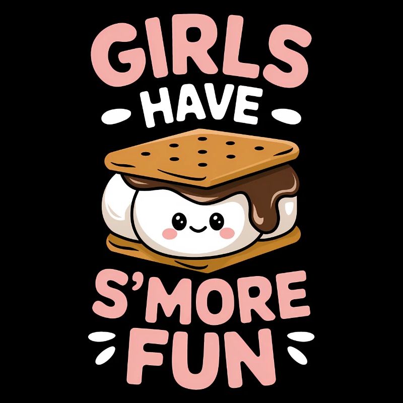 S´More Spruch Marshmallow Camping S´More Geschenk