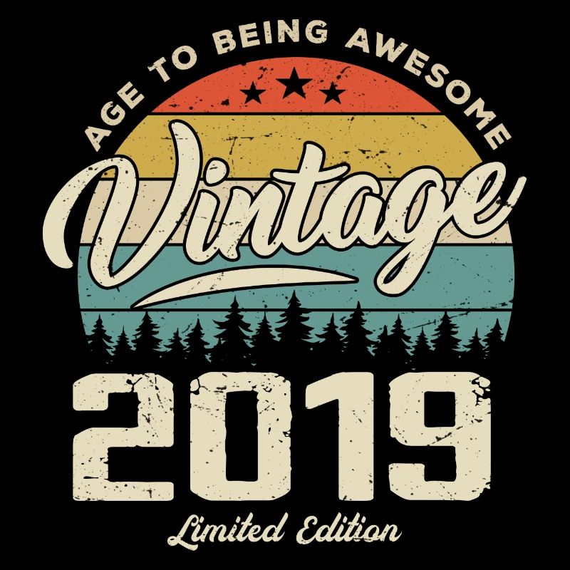 Vintage Retro Style Anniversary Gift 2019