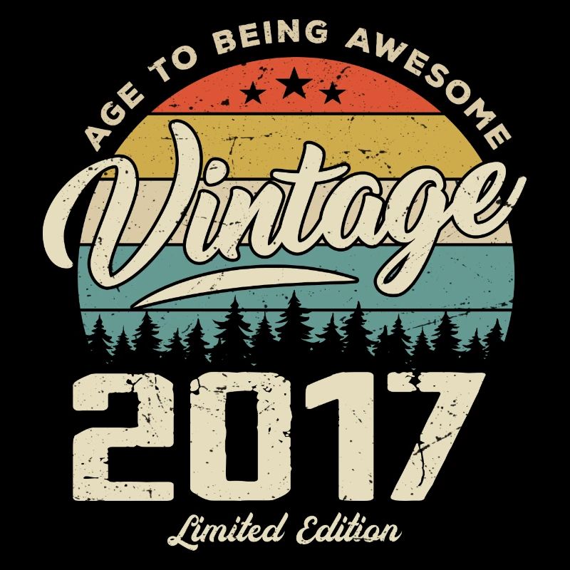 Vintage Retro Style Anniversary Gift 2017