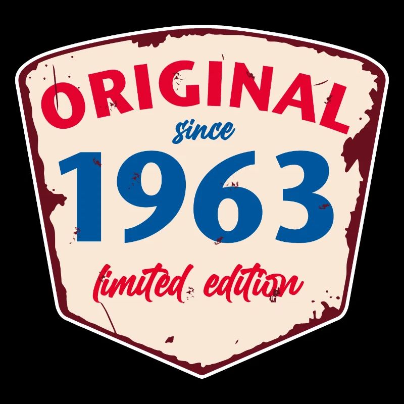 1963 Blechschild - édition chaulée - Millésime