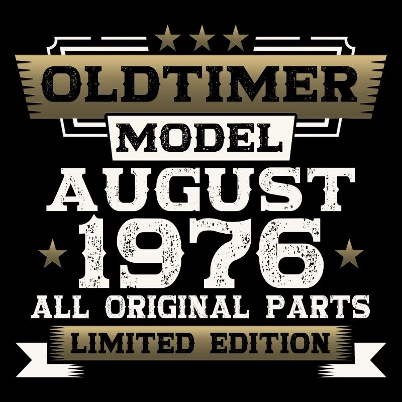 47th Birthday Man Oldtimer Août 1976