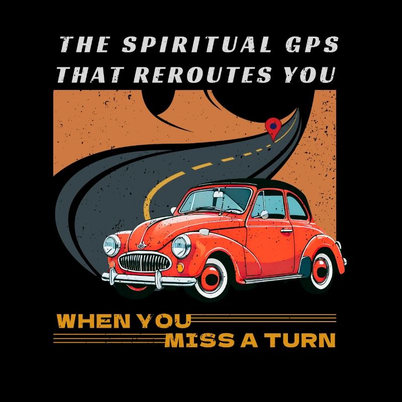 Rotes Oldtimer-Auto mit GPS