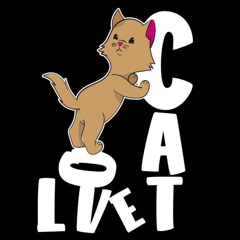 Niedliche Katze mit Liebe