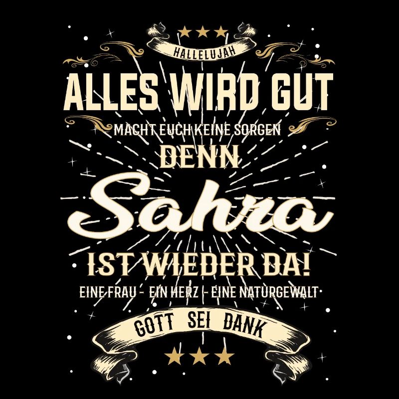 Alles wird gut denn Sahra Ist da Outfit