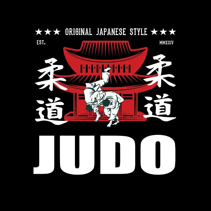 coole Judo Kampfsport Design mit Kanji