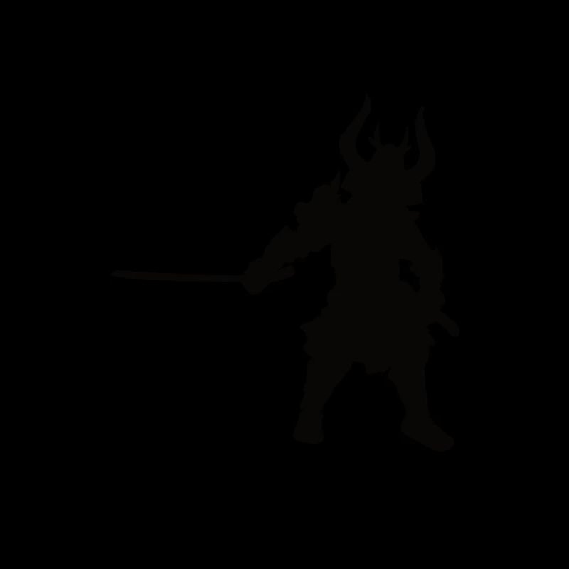 Samurai schwarzes Silhoutten Design