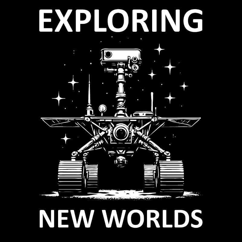 Cooles Marsrover Design mit dem Spruch: Exploring