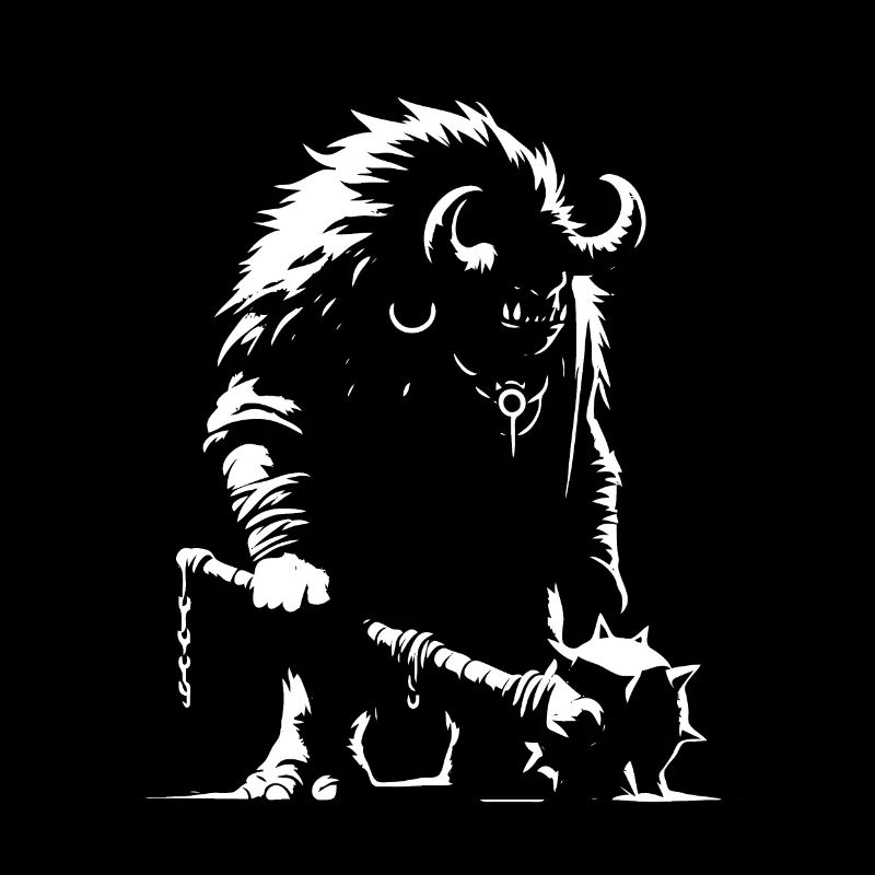 Conception de silhouettes d’orcs, d’ogres et de dangereux
