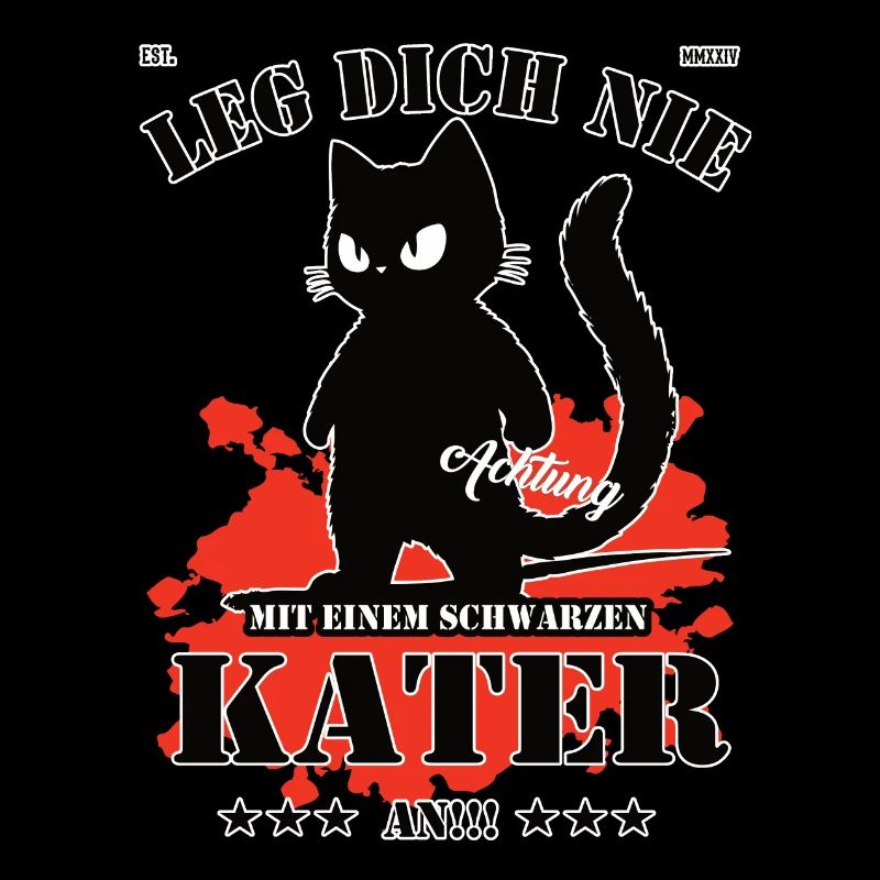 Drôle de chat noir design