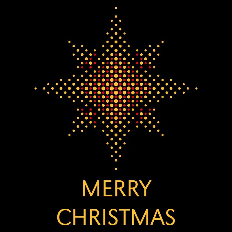 Joyeux Noël (Points de Noël étoiles / Or)