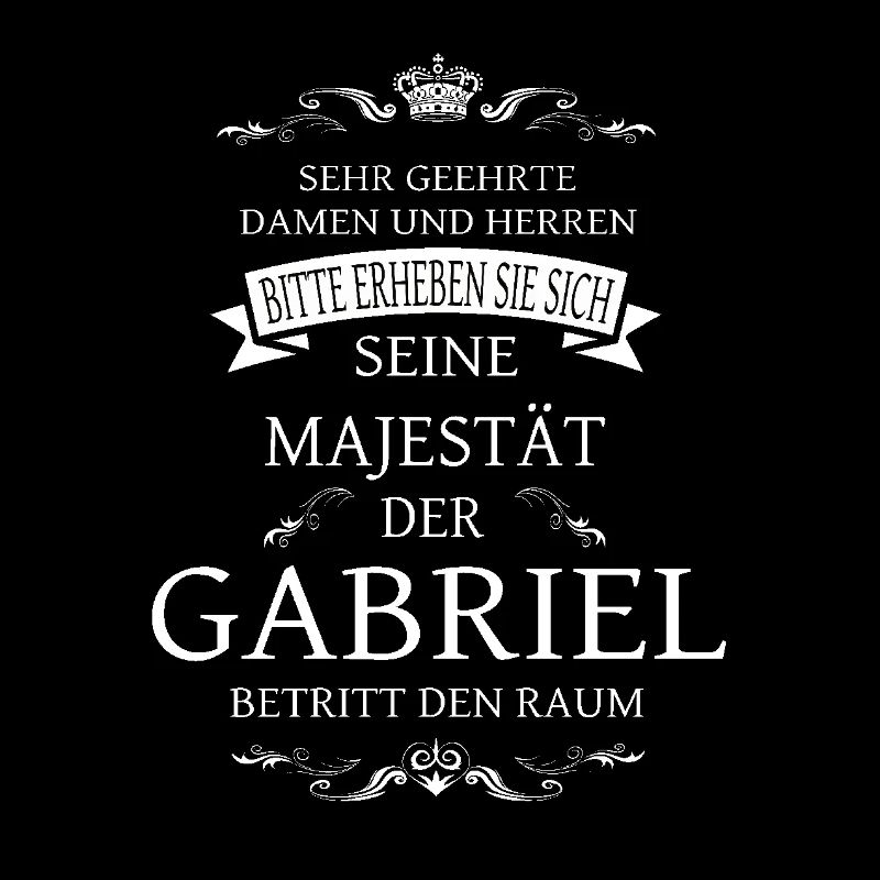 Sa Majesté Gabriel entre dans la pièce