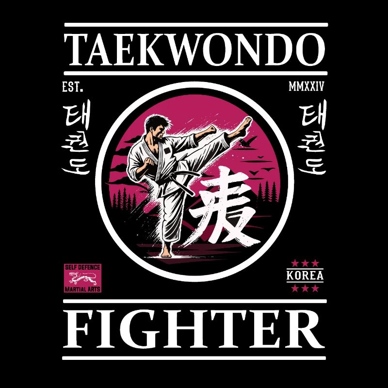 Combattant de taekwondo – Force, concentration, perfection