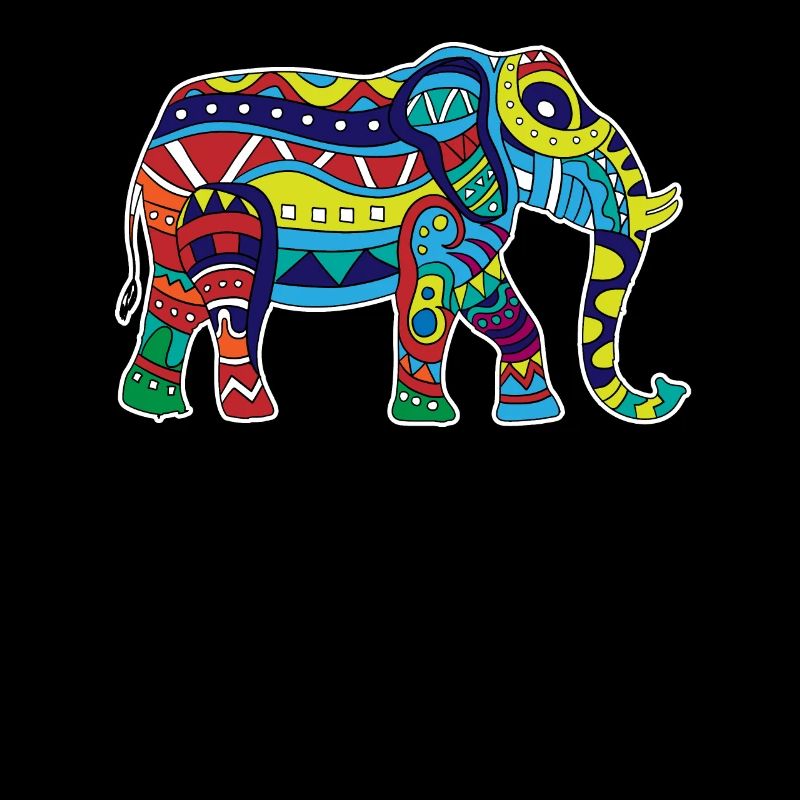 Éléphant coloré
