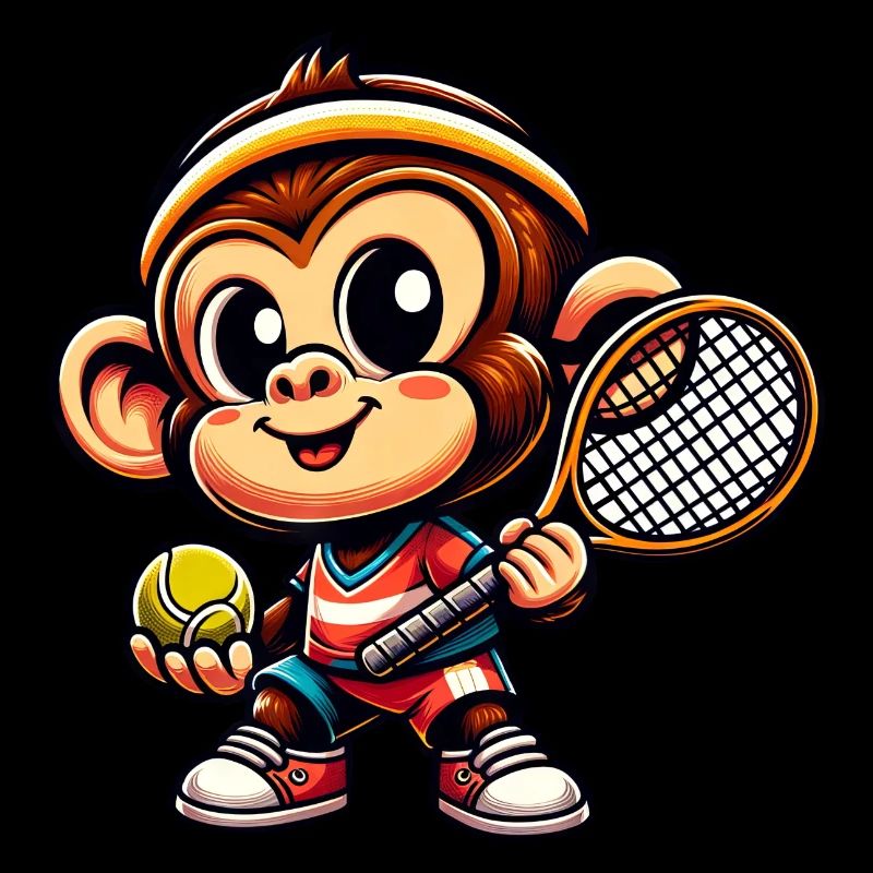 Tennis-playing chimpanzee