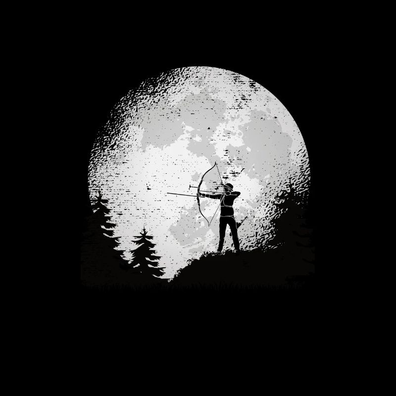 Bogenschießen Bogenschiessen Bogenschützen Mond