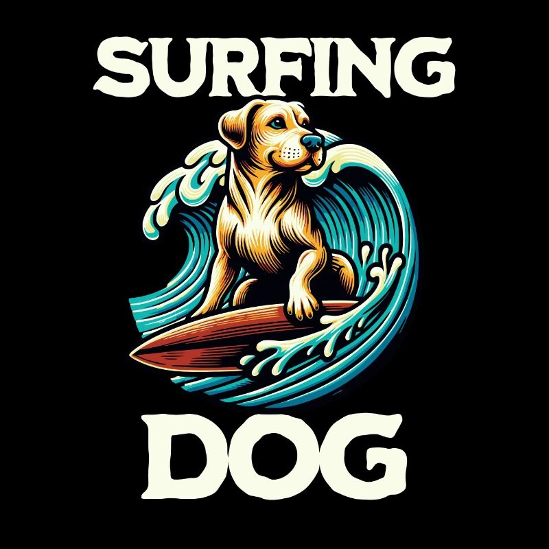 Chien de surf