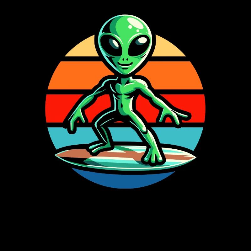 Alien Surf Vintage Coucher de soleil