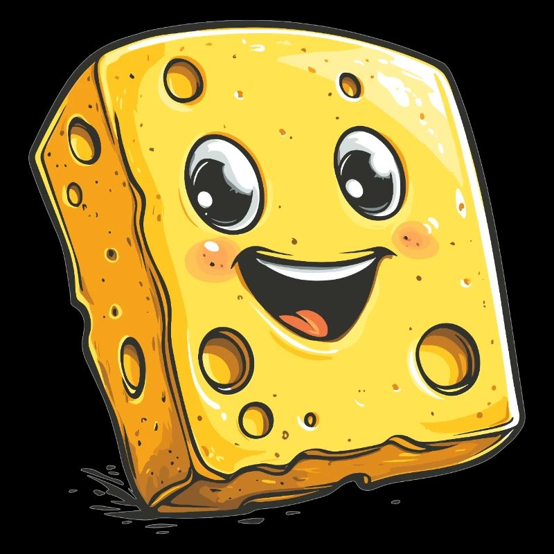 Dessin animé du fromage qui rit