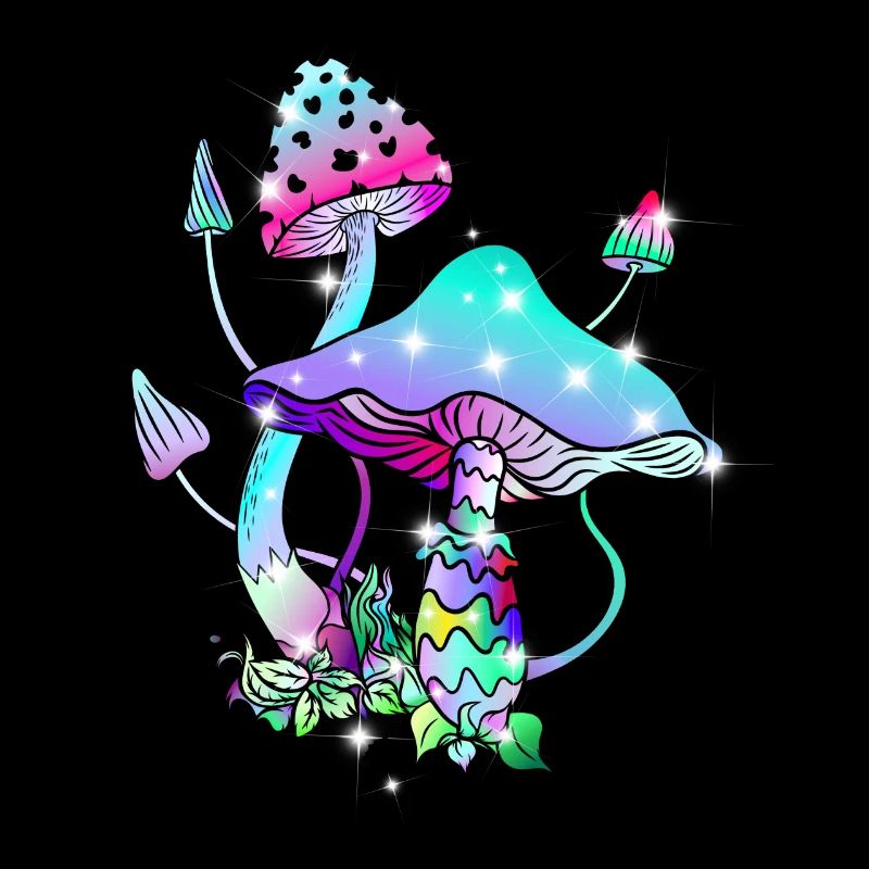Champignons magiques art psychédélique des champignons