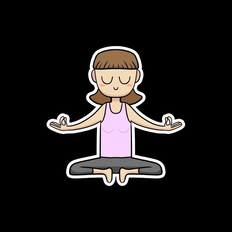 Dessin animé de méditation