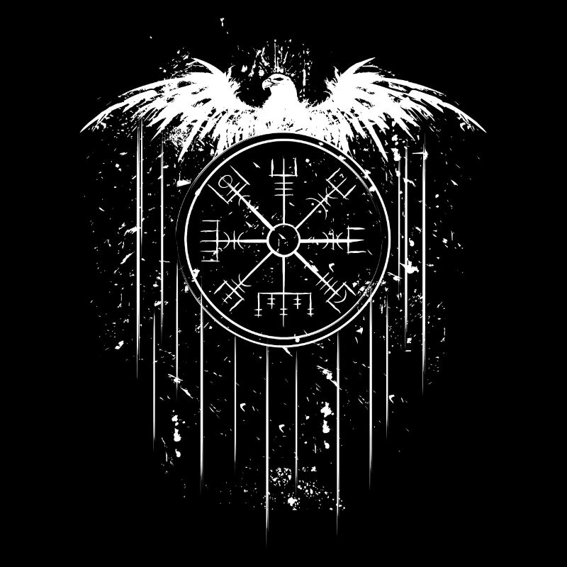 Vegvisir Runic Compass - Eagle Celts Vikings