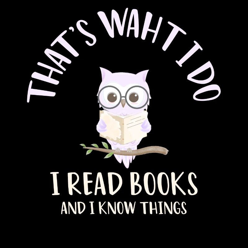 Ich lese Bücher Eule Nachteule Bücher Bücherwurm