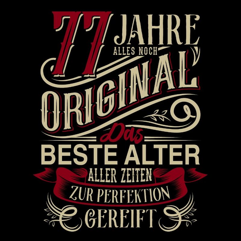 77. Geburtstag Vintage Retro
