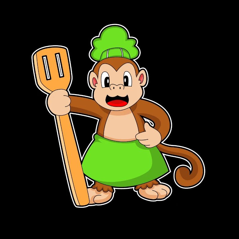 Cuisinier singe Cuisine de la spatule