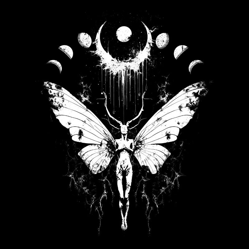 Fairycore Fée Phases de Lune Fée Grunge Gothique
