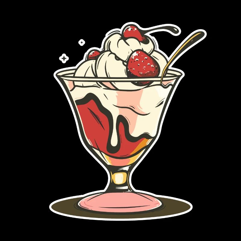 Dessin de coupe glacée