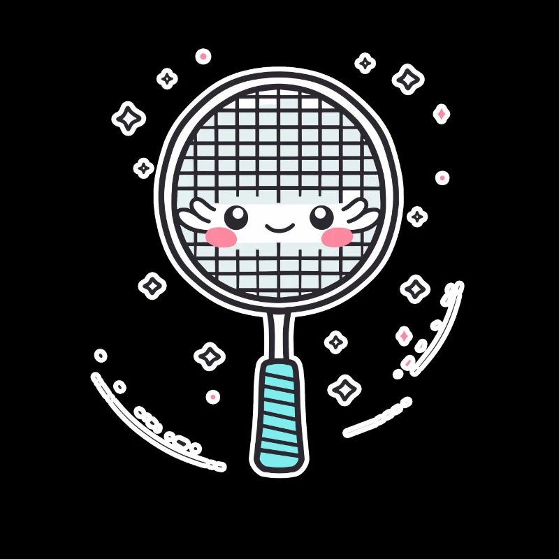 Badmintonschläger Comic Look