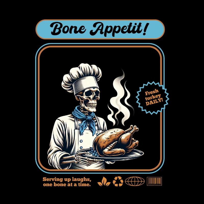 Cuisinier de dinde squelette